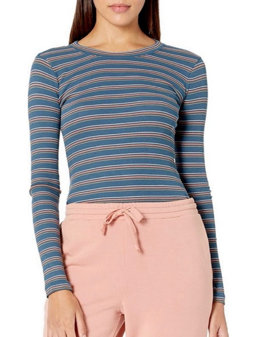 Madewell striped long-sleeve crewneck top
